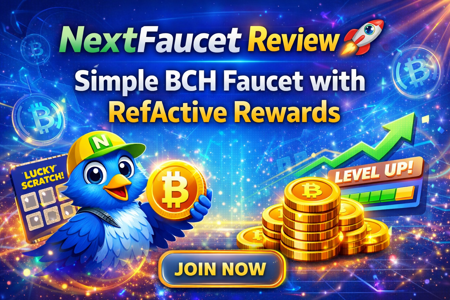 🚀 NextFaucet Review: Simple BCH Faucet with RefActive Rewards